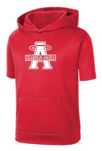 GA Red, YOUTH Sport Tek Short Sleeve Hoodie-Spiritwear